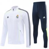 Chándal Real Madrid 2025/26- White with Green (Cremallera larga)
